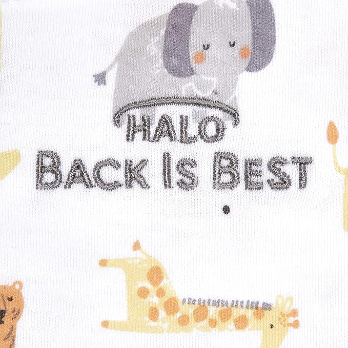 HALO 100% Cotton Sleepsack Swaddle, 3-Way Adjustable Wearable Blanket, TOG 1.5, Jungle Cotton, Preemie, Birth-5lbs
