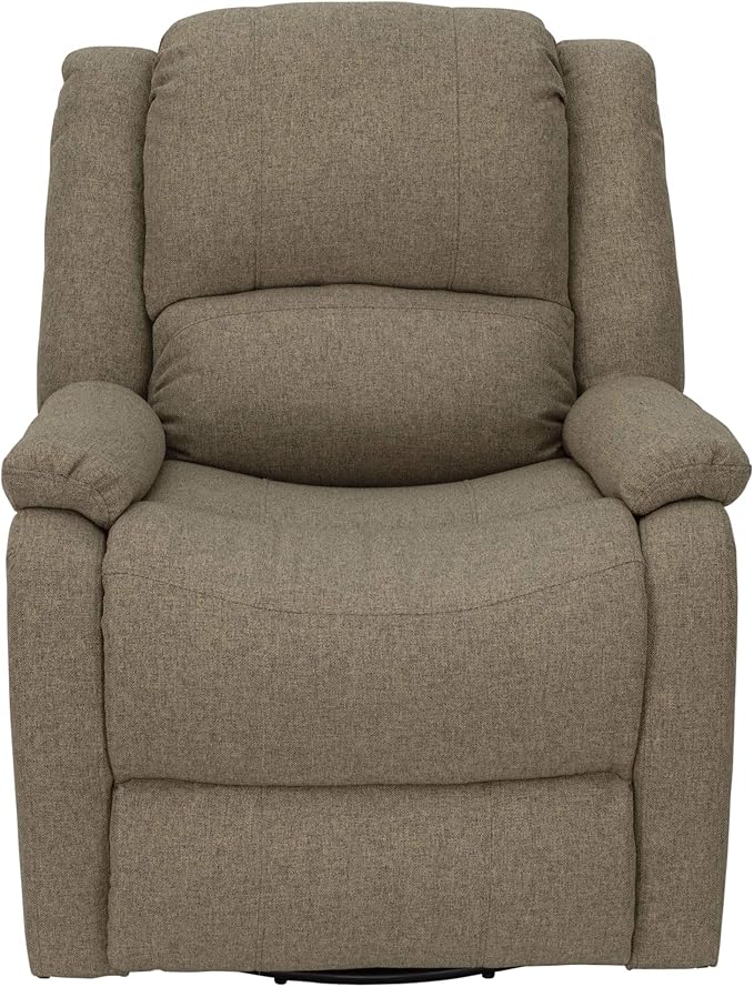 RecPro Charles Collection | 30" Swivel Glider RV Recliner | RV Living Room (Slideout) Chair | RV Furniture | Glider Chair | Oatmeal or Fossil | Cloth (1 Pack, Oatmeal)