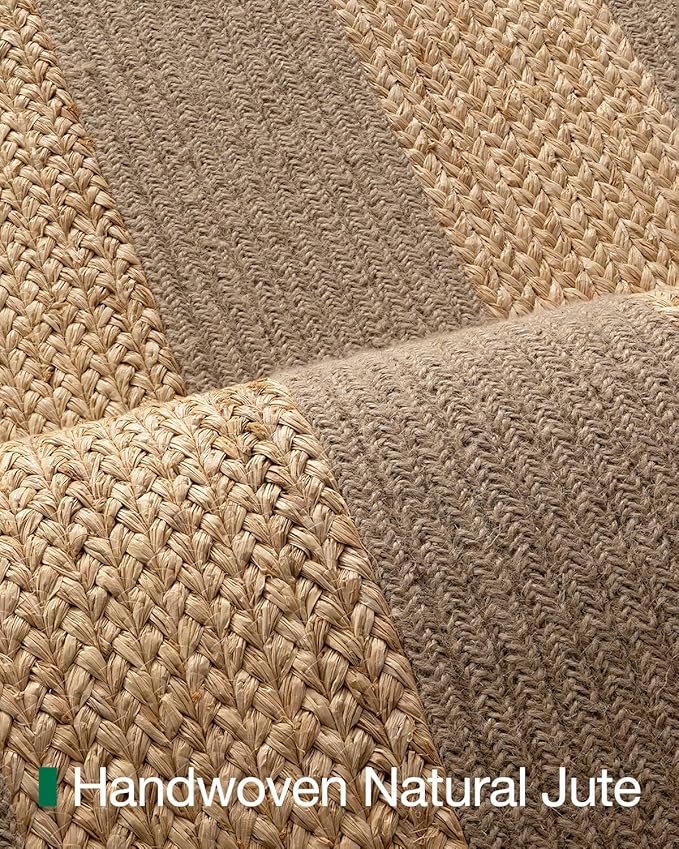 LUMI Jute Runner Rug Non Slip for Hallway, 2'x7' Natural Rustic Carpet No Shedding, Farmhouse Braided Area Mat Indoor High Traffic for Living Room, Entryway, Kitchen, Laundry