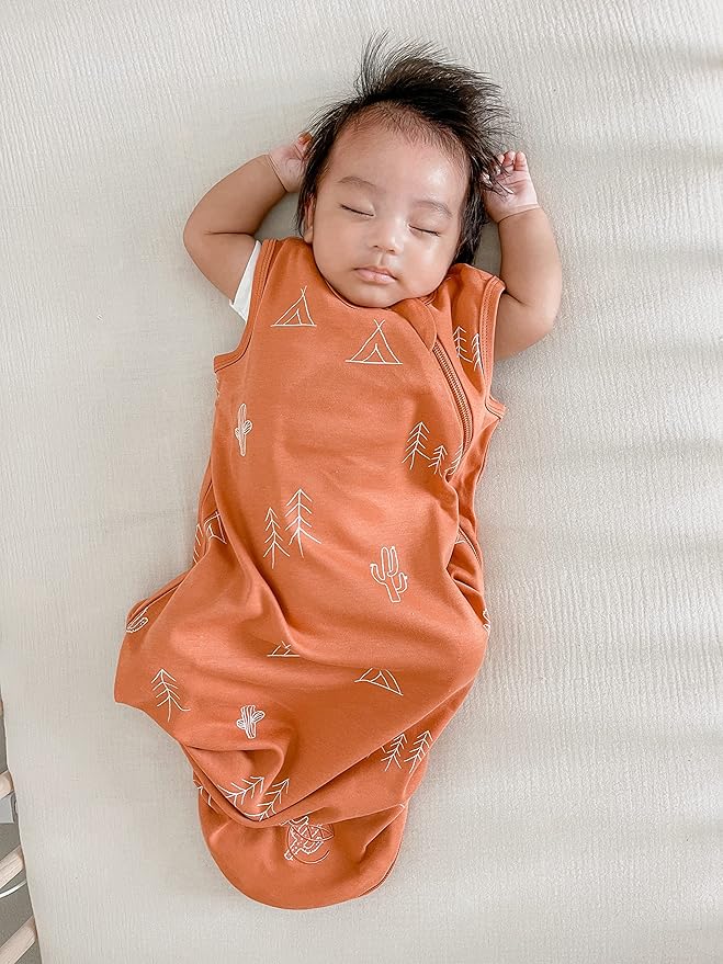Ecolino Organic Cotton Baby Sleep Sack - 2-Way Zipper Baby Wearable Blanket - Infant Sleeping Bag Sack - 6-18 Months - Desert