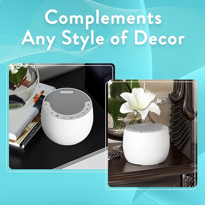 Serene Evolution White Noise Sound Machine with Remote Control - 70 Sound Options for Sleeping Adults and Babies - White Noise Machine for Office Privacy, Noise Canceling with Ocean and Rain Sounds