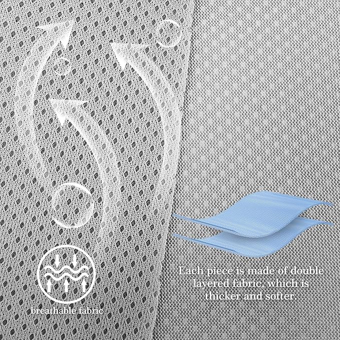 Crib Rail Covers Upgradted Sets,Rail Guard for TeethingSoft Anti-Collision Strip Corner Cover, Suits for Most Standard Bed (Grey)