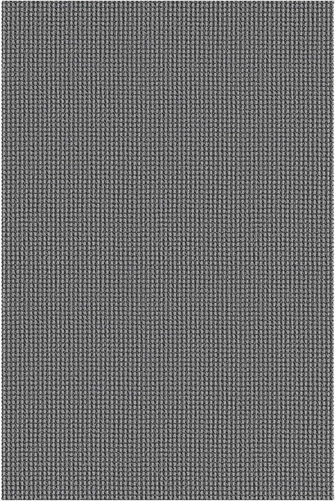KOZYFLY Washable Area Rug 5x7 ft Rubber Backed Non Slip Rugs for Living Room Braided Cotton Bedroom Rug Woven Office Rugs Indoor Floor Carpets for Dining Bedroom Living Room, Grey/Dark Grey