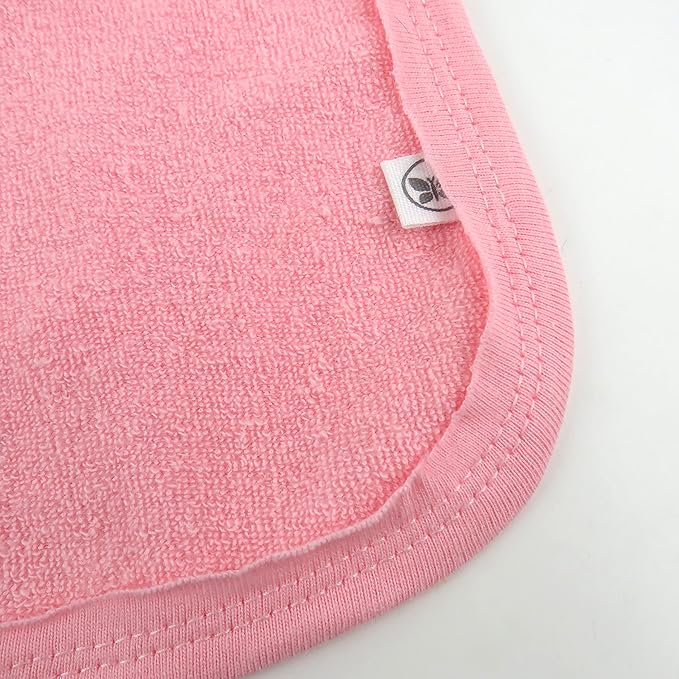 HonestBaby 10-Pack Terry Wash Cloths in Gift Box 100% Organic Cotton for Infant Baby Boys, Girls, 10-Pack Rainbow Pinks, One Size