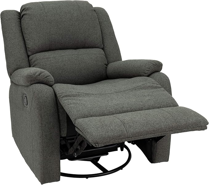 RecPro Charles Collection | 30" Swivel Glider RV Recliner | RV Living Room (Slideout) Chair | RV Furniture | Glider Chair | Oatmeal or Fossil | Cloth (2 Pack, Fossil)
