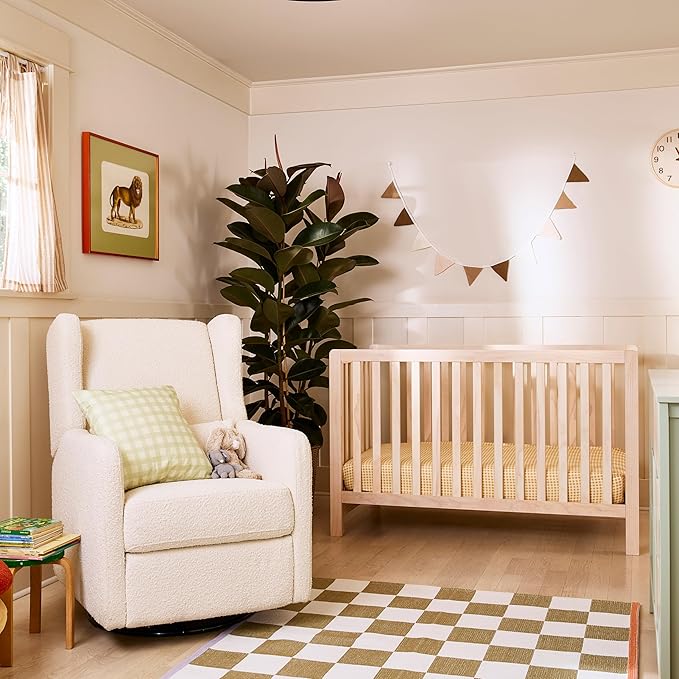 Carter's by DaVinci Colby 4-in-1 Convertible Crib - GREENGUARD Gold Certified Convertible Baby Crib to Toddler Bed, Daybed, Full-Size Bed - Wooden Baby Bed w/Four Adjustable Heights - Washed Natural