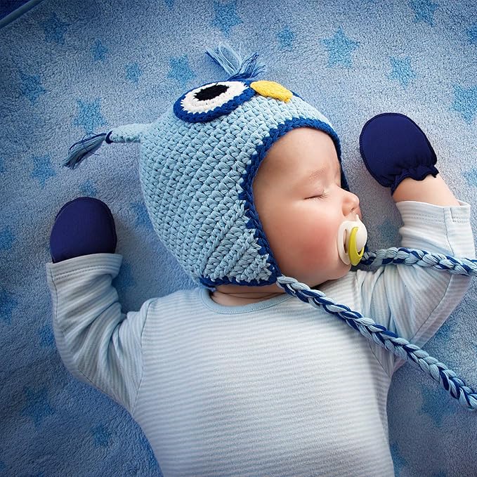 9 Pairs Newborn Baby Boys Girls Mittens 0-6 Months Infant Toddler Mittens No Scratch Solid Color Gloves