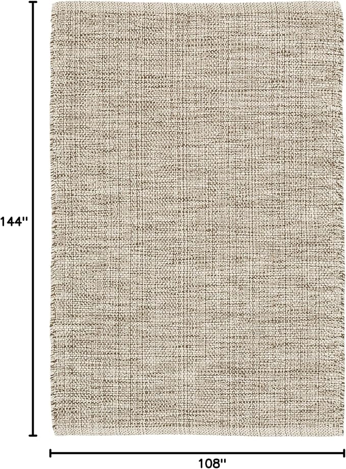 Dash & Albert Marled Brown Handwoven Cotton 8.5 X 11.5 Feet, Browns Geometric Pattern