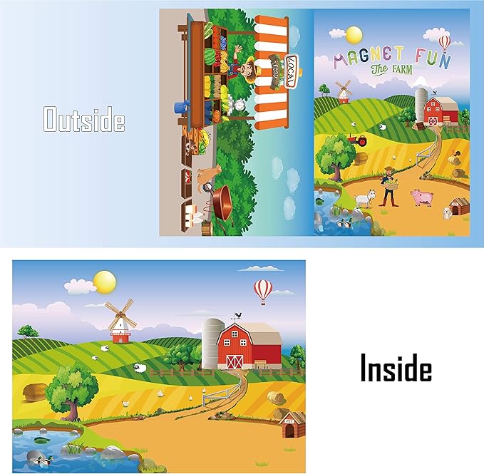 Magnetic Portable Playboard Farm Life (58 Pcs), Age 5+