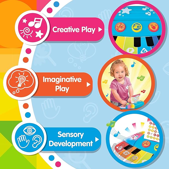 Magic Touch Baby Piano, Toddler Music Toy, Infant Touch Sensor Musical Instrument, Switch Between Xylophone, Kids Play Fun Gifts for 9 12 18 24 Month, 1 2 3 Year Old Boys Girls