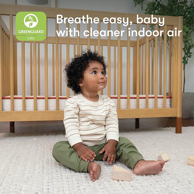 babyletto Avocado Baby Crib Mattress - GOTS, Made Safe, GREENGUARD Gold Certified - Dual Sided Infant & Toddler Mattress - Flippable & Breathable - 52 x 28.25 x 5.5 Inches for Standard Size Crib