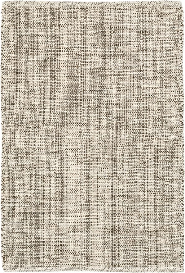 Dash and Albert Marled Cotton Area Rug - 2' x 3' Brown Solid Handwoven Accent Rug - Durable, Lightweight, High Traffic Areas Hallway, Bedroom, Living Room