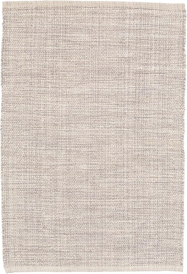 Dash and Albert Marled Cotton Area Rug - 3' x 5' Grey Solid Handwoven Accent Rug - Durable, Lightweight, High Traffic Areas Hallway, Bedroom, Living Room