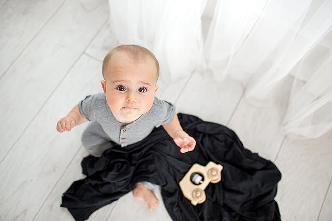 Copper Pearl Baby Swaddle Blanket - Premium Knit Baby Blanket, Large Soft Stretchy Receiving Blankets for Baby Boy and Girl, Swaddles for Newborn, Infant, and Toddler (Midnight)