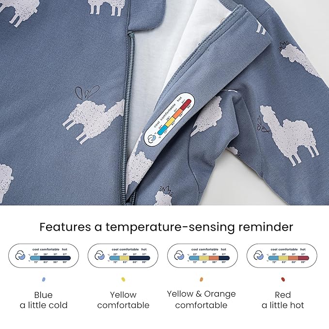 Unisex Sleeping Bag for Babies and Toddlers 1.0 Tog Sleep Sack 0-6Months, Newborn Sleep Sack, Wearable Blanket Baby, One Piece Long Sleeves, Gifts for Baby