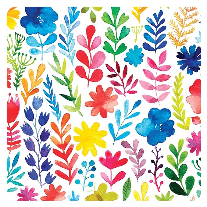 BapronBaby Rainbow Watercolor Floral Bapron - No Neck Tie Safer Bib for Baby & Toddler - Soft Waterproof Stain Resistant - Machine Washable - Sz Preschool 3-5yrs