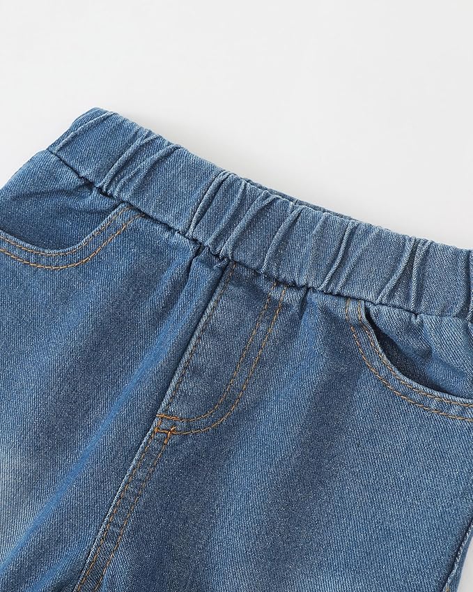 Mioglrie Toddler Girl Clothes Little Girl Denims Outfits Jeans Pants Set Little Baby Toddler Baby Clothes for Girl