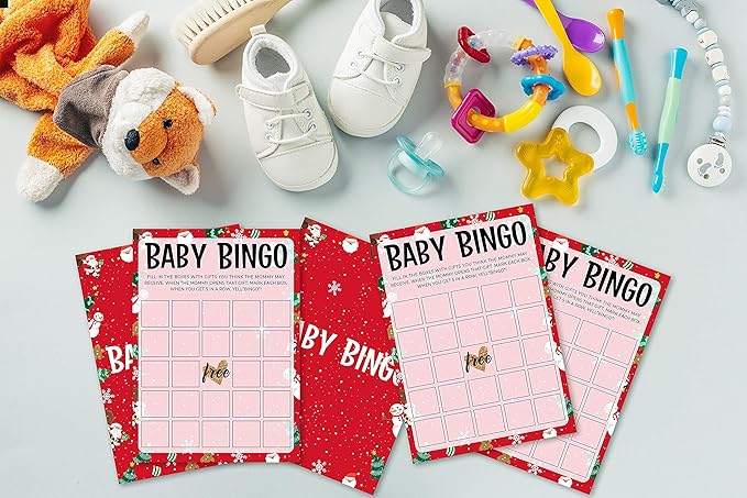 Baby Shower Game Cards, Baby Bingo Game, Gender Neutral Party Cards - Set of 30