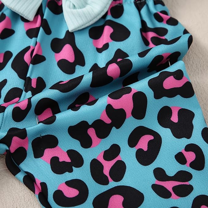 DISAUR Baby Girls Clothes Newborn Infant Baby Girls Outfit Long Sleeve Ruffle Romper Floral Pants Headband Sets 0-18 Months