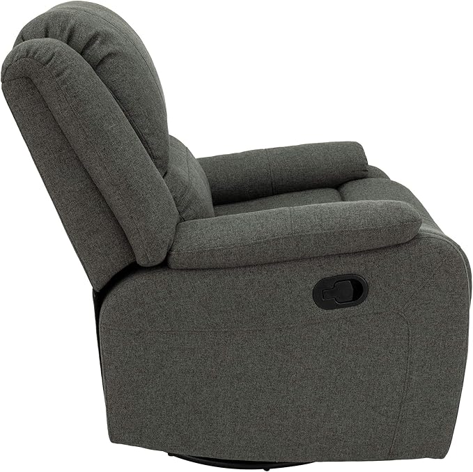 RecPro Charles Collection | 30" Swivel Glider RV Recliner | RV Living Room (Slideout) Chair | RV Furniture | Glider Chair | Oatmeal or Fossil | Cloth (1 Pack, Fossil)