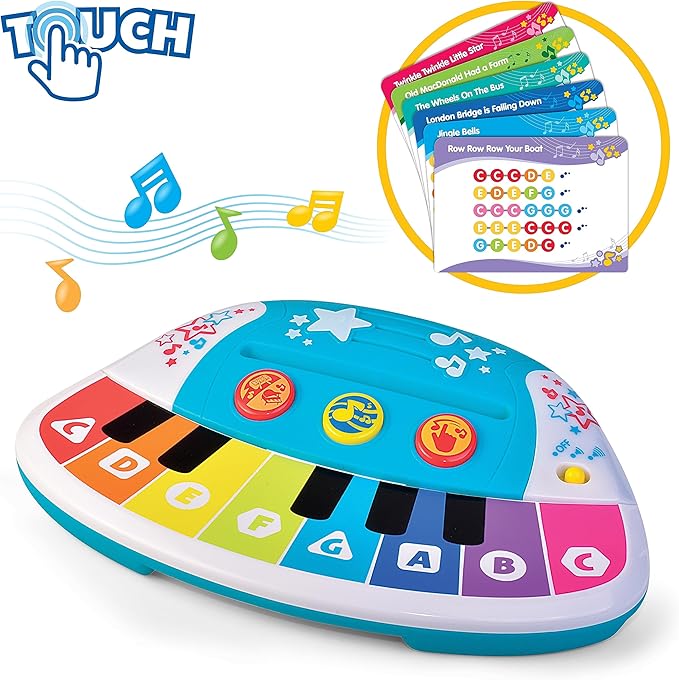 Magic Touch Baby Piano, Toddler Music Toy, Infant Touch Sensor Musical Instrument, Switch Between Xylophone, Kids Play Fun Gifts for 9 12 18 24 Month, 1 2 3 Year Old Boys Girls