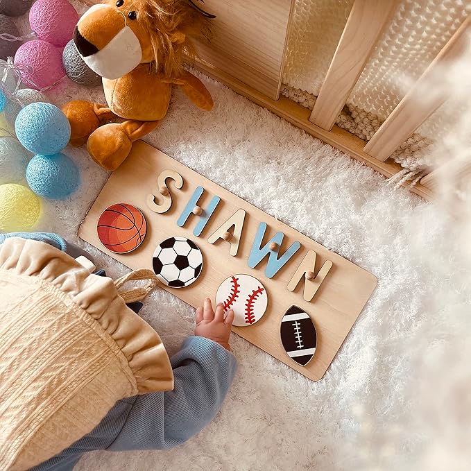 Name Puzzle for Kids Personalized,Custom Name Puzzle The First Gifts for Boys and Girl, Personalized Wooden Puzzles for Toddlers