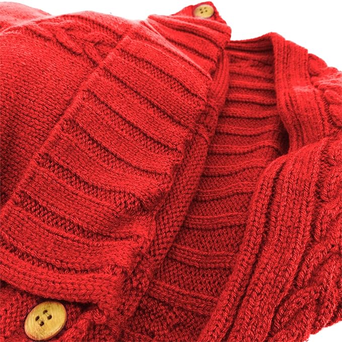 XMWEALTHY Newborn Baby Wrap Swaddle Blanket Knit Sleeping Bag Receiving Blankets Stroller Wrap for Baby(Red) (0-6 Month)