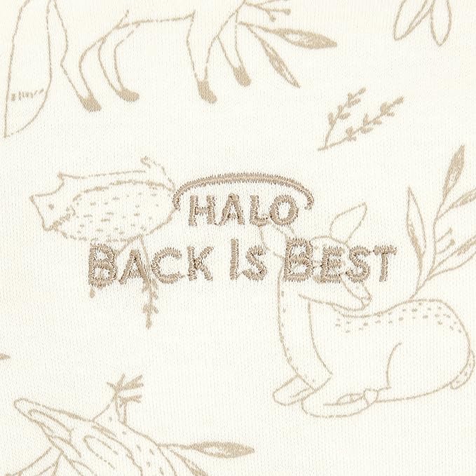 HALO 100% Cotton Sleepsack Swaddle, 3-Way Adjustable Wearable Blanket, TOG 1.5, Lullaby Forest, Newborn, 0-3 Months