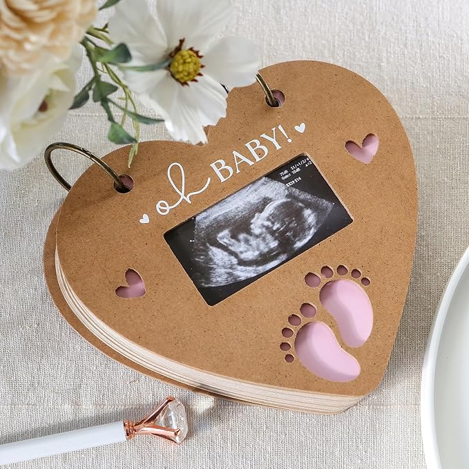 Heart Shaped Baby Shower Prediction Card Book Keepsake, By Kate Aspen Advice Cards, Best Wishes, Baby Shower Decoration, Gender Neutral Baby Shower Game & Party Activity