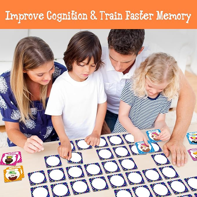 Hebayy 72 PCS Emotions Matching Game, 36 Pairs Feelings Memory Matching Cards Emotional Learning Activities Calm Down Corner Supplies for Baby Toddler Pre-K Preschool Kindergarten Autism ADHD