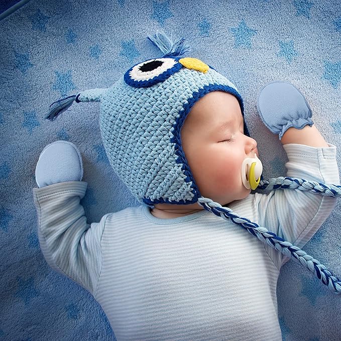 16 Pairs Newborn Baby Cotton Mittens No Scratch Gloves Unisex Newborn Mittens for baby Boys Girls 0-6 Months