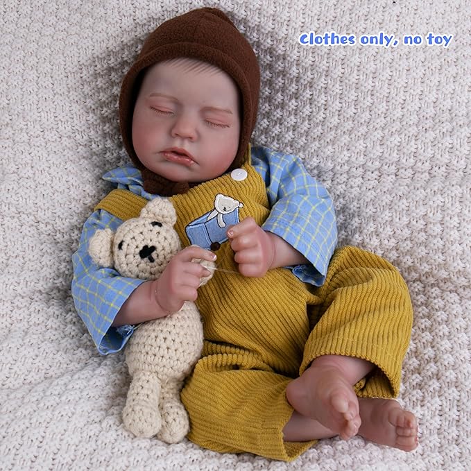 Reborn Baby Dolls Clothes Baby Boy Clothes Perfectly Cute Newborn Dolls Outfits 17-20 Inches Doll Accessories fit Reborn Doll Newborn Boy
