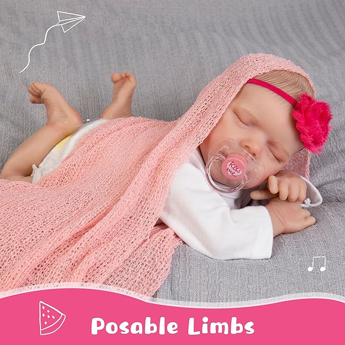 Newborn Realistic Baby Dolls - 20-Inch Full Body Soft Vinyl Dolls with Clothes and Toy Accessories for Kids Age 3+