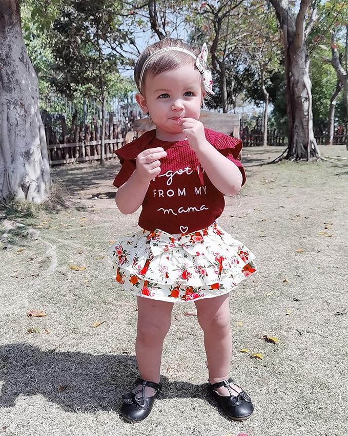Mioglrie Newborn Infant Baby Girl Clothes Romper Shorts Set Floral Summer Outfits Cute Baby Clothes Girl