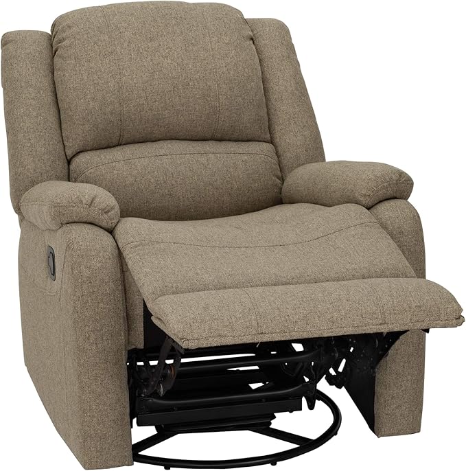RecPro Charles Collection | 30" Swivel Glider RV Recliner | RV Living Room (Slideout) Chair | RV Furniture | Glider Chair | Oatmeal or Fossil | Cloth (1 Pack, Oatmeal)