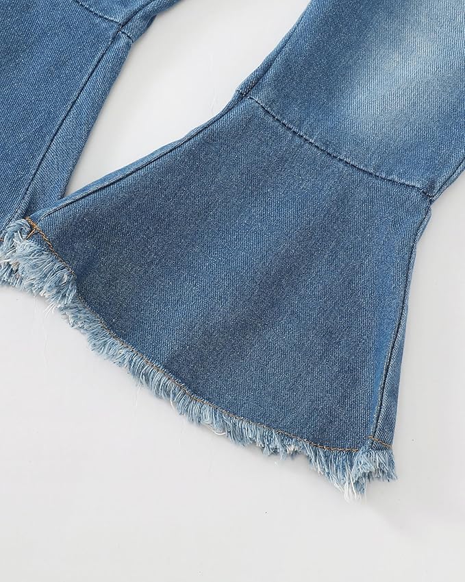 Mioglrie Toddler Girl Clothes Little Girl Denims Outfits Jeans Pants Set Little Baby Toddler Baby Clothes for Girl