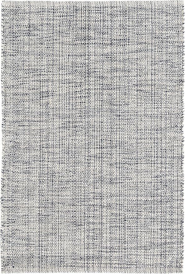 Dash and Albert Marled Cotton Area Rug - 5' x 8' Indigo Solid Handwoven Accent Rug - Durable, Lightweight, High Traffic Areas Hallway, Bedroom, Living Room