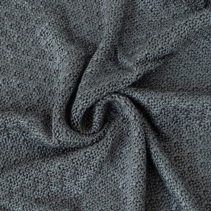 NTBAY Cable Knit Cooling Toddler Blanket, Soft and Breathable Baby Blanket 30x40 Inches Made from Rayon Derived from Bamboo for Crib, Stroller, Nursery, Dark Grey