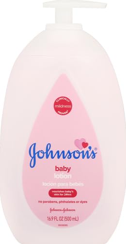 Johnson's Moisturizing Pink Baby Lotion with Coconut Oil, Hypoallergenic, 16.9 fl. oz
