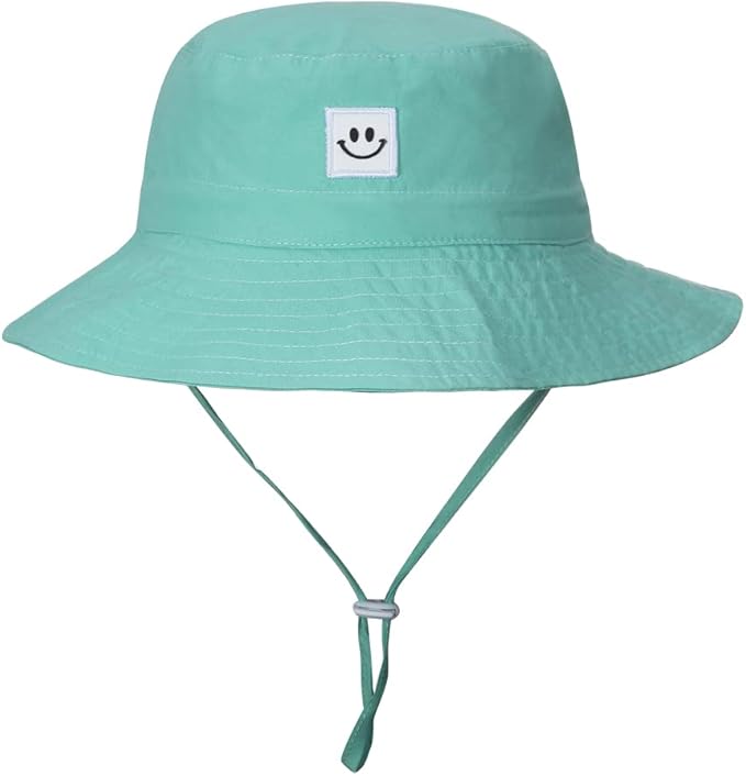 MaxNova Baby Sun Hat Smile Face UPF 50+ Toddler Bucket Hat for Boys Girls 0-7 Years