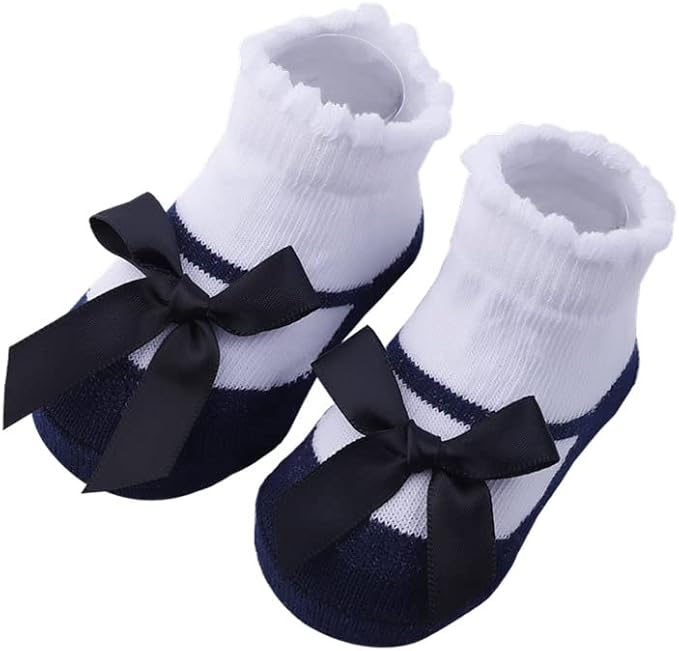 Toptim Newborn Baby-girls Socks and Bow Infant Toddler Ankle Socks