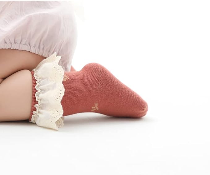 Toptim Newborn Baby-girls Socks and Bow Infant Toddler Ankle Socks