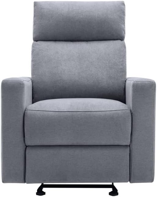 Nurture& The Manual Glider Premium Modern Recliner Nursery Glider Chair with Spill, Stain Proof Fabric | Designed with a Thoughtful Combination of Function and Comfort | Water Repellant (Gray)