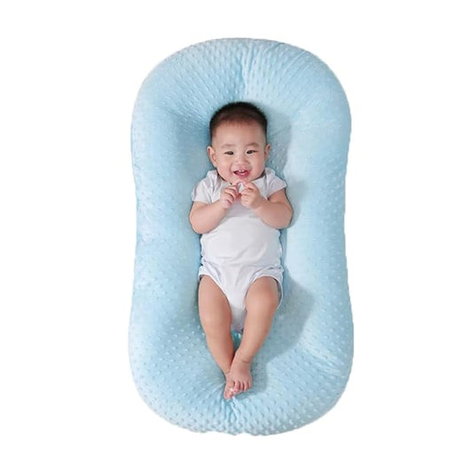 Baby Lounger - Baby Lounger for Newborn, Breathable & Soft Baby Nest Cover Co for Baby 0-12 Months, Baby Essentials Gifts, Portable Infant Lounger, Baby Snuggle Lounger Me (Blue-2)