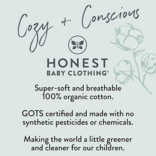 HonestBaby 5-Pack Long Sleeve T Shirts 100% Organic Cotton for Toddler, Little Kids Boys, Girls