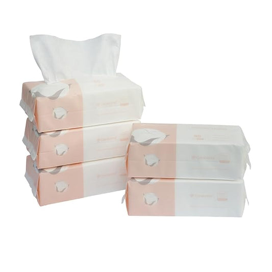 Extra Thick Dry Wipe, 100% Cotton, Lint-Free Cotton Tissues (5 Pack)