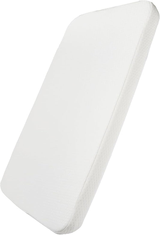 Mecc ecoh Baby Bassinet Mattress, 100% Breathable Cover, Water-Resistant Lining, Rectangle 32x18x2 Fit for Dream On Me Poppy/RONBEI/Cowiewie/suihuooo/ALVOD/Kinder King/Delta Children Simmon Kid