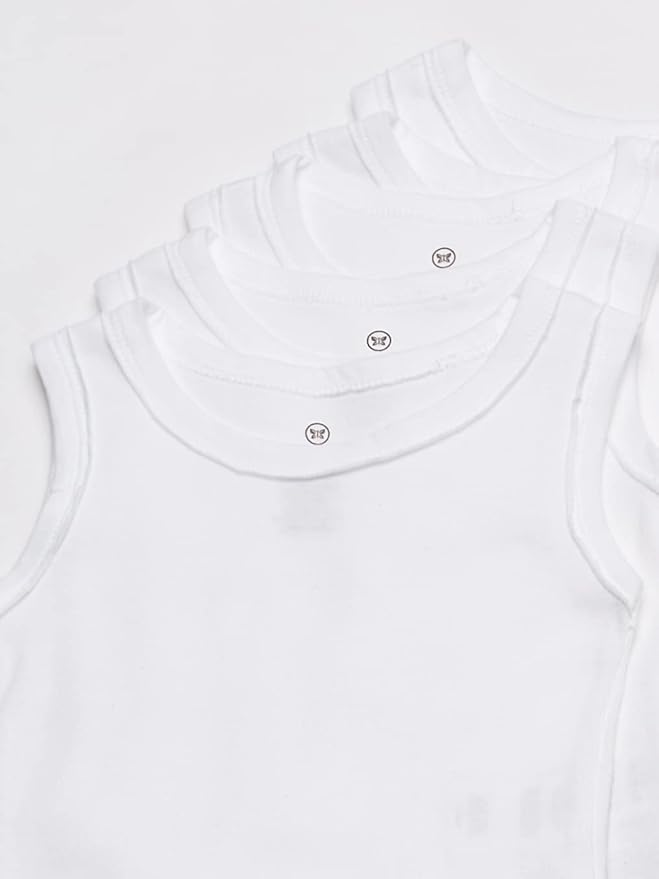 HonestBaby Sleeveless Muscle T-Shirts 100% Organic Cotton for Infant Baby and Toddler Boys, Girls
