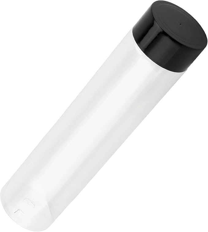18 PCS 18 Oz Bulk Empty Sensory Bottles, Plastic Juice Bottles with Caps, Reusable Clear Drink Containers, PET Water Bottles for Juice Milk Homemade Beverages