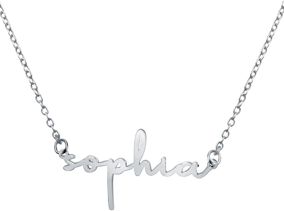 PicturesOnGold.com Custom Name Necklace For Women Personalized Name Necklace in Sterling Silver or Gold Necklace Personalized with any Name or Word